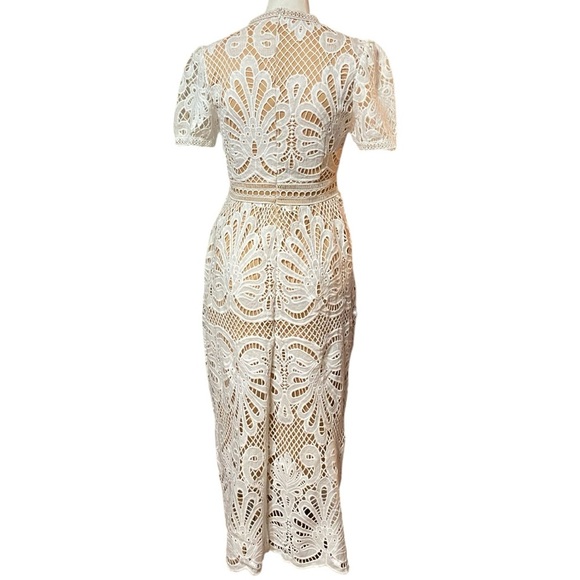 Bluivy White Midi Dress with Elegant Design Size S - Picture 7 of 10